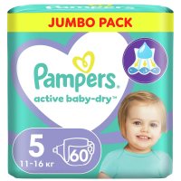 Подгузники Pampers active baby-dry 11-16кг, 60шт