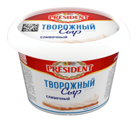 Сыр творожный President сливочный 56%, 140г