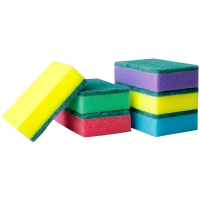 Губка Officeclean с абразивным слоем, 8х5.3см, 5шт/уп
