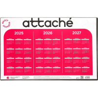 Коврик настольный для письма Attache 59x38см, прозрачный, с календарем
