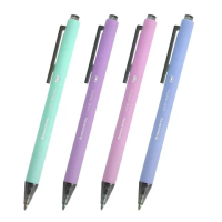 Ручка шариковая автоматическая BRAUBERG 'VIVID PASTEL', корпус soft-touch, СИНЯЯ, пишущий узел 0,7 мм, линия письма 0,35 мм, 144404