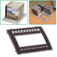 Подставка для CD/DVD Brauberg Smart черная, на 10 дисков