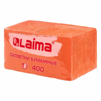 Салфетки бумажные Laima Big Pack 24х24, 400шт, 1 слой, оранжевые