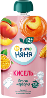 Кисель детский ФрутоНяня Персик и маракуйя с 12 месяцев, 130г