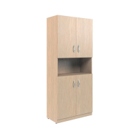 Шкаф высокий Skyland Simple SR-5W.4, дуб сонома светлый, 770x375х1815мм, 2 комплектаглухих малых дверей