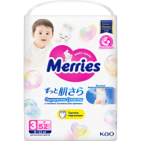 Подгузники-трусики Merries размер M 6-11кг, 52шт