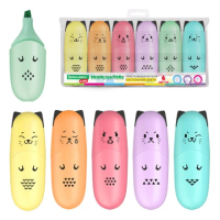 Набор текстовыделителей Brauberg CUTE CATS 6 цветов, линия письма 1-5 мм