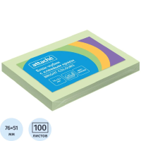 Стикеры Attache Bright colours салатовый, 76х51мм, 100 листов