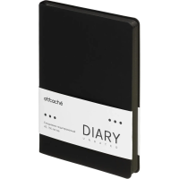 Ежедневник недатированный ATTACHE Soft touch А5, 140х200мм, 136л, черный