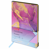 Записная книжка Brauberg Vista Marble, А5, 80 листов, в клетку, на сшивке, под кожу