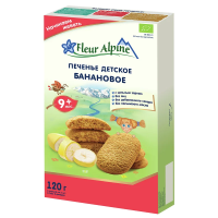 Печенье детское Fleur Alpine Банан с 9 месяцев, 120г