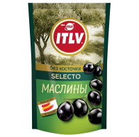 Маслины ITLV черные без косточки, 170г