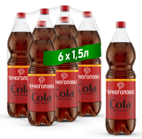Напиток Черноголовка Cola без сахара сильногазированный, 1.5л x 6 шт