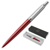 Шариковые ручки класса Люкс Parker Jotter Essential M, красный металлик/серебристый, 1953187