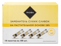Rioba Заменитель сухих сливок растительная основа 28% в стиках (2.5г x 100шт), 250г