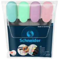 Набор текстовыделителей Schneider Job 4 цвета, пастельные цвета, 1-5мм, скошенный наконечник