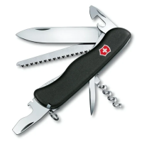 Нож д/спецслужб с фиксатором лезвия Victorinox FORESTER 111мм, черный