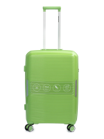 Чемодан Sirocco Emerald 4К PP зеленый M, 45 x 27 x 69см