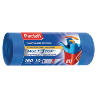 Мешки для мусора Paclan Multitop 160л, 30мкм, с завязками, 10 шт