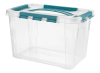 Контейнер для хранения Econova Grand Box голубой с крышкой 29 x 19 x 18см, 6.65л