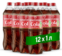 Напиток Черноголовка Кола лайм и мята газированный, 1л x 12 шт