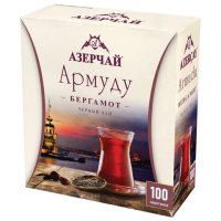 Чай Азерчай Армуду черный с бергамотом, 100 пакетиков