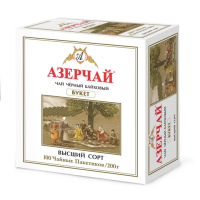 Чай Азерчай Букет, черный байховый, 100пакетиков