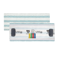 Моп UNI JUNIOR TTS,  крепление Uni System,  микрофибра,  белый с зелёными полосками,  35 см, 0000A51