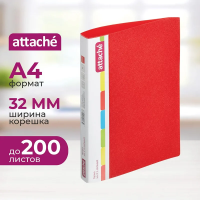 Папка на 2-х кольцах А4 Attache красная, 32мм