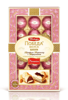 Набор конфет Победа вкуса Трюфели тирамису-марципан-темный шоколад-маскарпоне, 225г