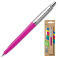 Шариковые ручки класса Люкс Parker Jotter Orig Magenta синяя, корпус розовый, нержавеющая сталь