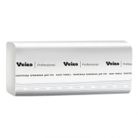 Бумажные полотенца Veiro Professional Comfort H2, 2 слоя, W-сложение, 150лист, белые, KW208