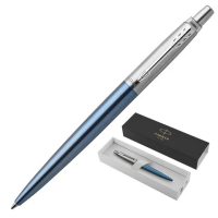 Шариковые ручки класса Люкс Parker Jotter Essential M, голубой металлик/серебристый корпус, 1953191