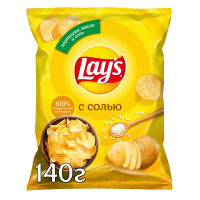 Чипсы Lay's С солью, 140г