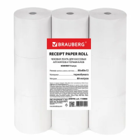 Ролик для касс Brauberg термо d=12мм, 80мм х 80м, 9шт