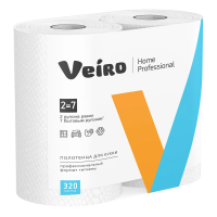 Бумажные полотенца Veiro Home Professional Home Professional 2 слоя, 2 рулона, 32м, белые