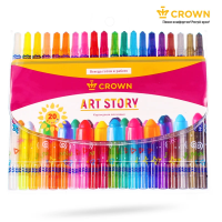 Мелки восковые Crown Art Story 20 цветов, выкручивающийся стержень