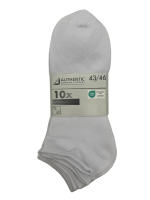 Носки мужские Authentic из хлопка и полиамида белые укороченные размер 39-42 5 пар, 10шт