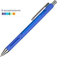 Шариковая ручка автоматическая Attache Spacecraf синяя, 0.5мм, корпус ассорти