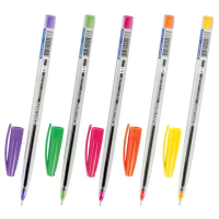 Ручка шариковая масляная BRAUBERG 'Frost Color', СИНЯЯ, ассорти, узел 0,6 мм, линия письма 0,3 мм, 142935