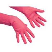 Перчатки резиновые Vileda Professional многоцелевые S, красные, 174341