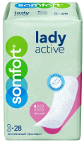 Прокладки Somfort Lady Active Ultra mini впитывающие, 28шт