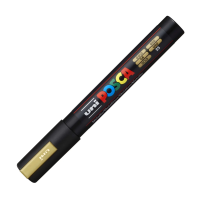 Маркер акриловый Uni Posca PC-5M золотой, 1.8 - 2.5 мм, круглый