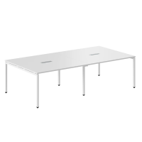 Стол на 4 рабочих места Skyland Xten-S XSCT 2714, белый/белый полуматовый, 2764х1406х750мм