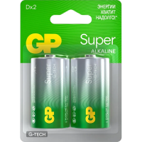 Батарейка Gp Super Alkaline D LR20, 1.5В, алкалиновые, 2шт/уп
