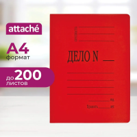 Скоросшиватель картон мел  360 г/м.,красный