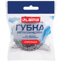 Губка металлическая спиральная 15 г, для посуды, гриля, плиты, LAIMA