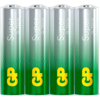 Батарейка Gp Super Alkaline AA LR6, 1.5В, алкалиновые, 4шт/уп, эконом
