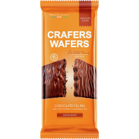 Плитка вафельная Crafers Wafers с шоколадной начинкой, 50г