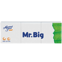 Салфетки бумажные Мягкий Знак Mr. Big 24х24см, 500шт, 1 слой, белые